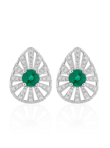 Emerald Diamond Earrings