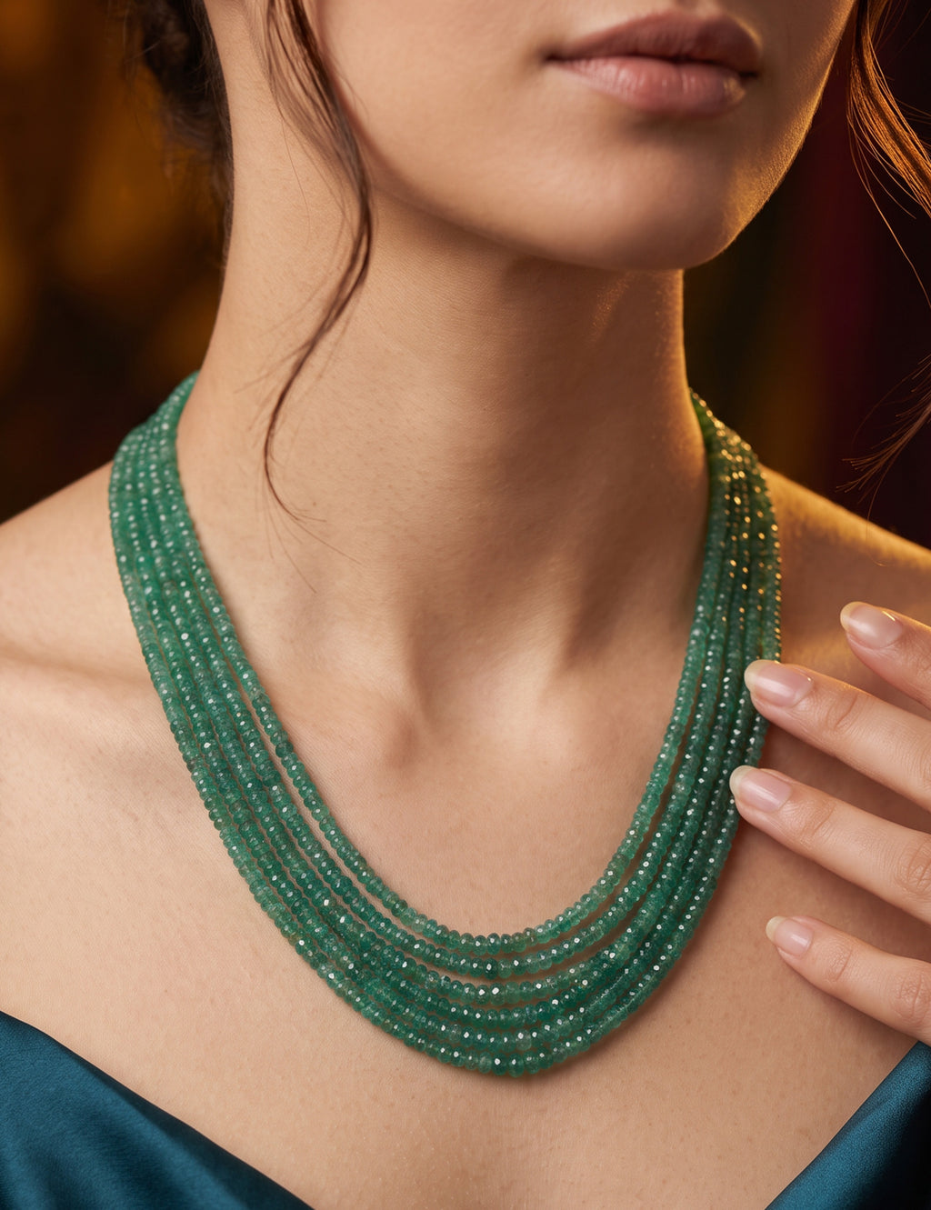 Emerald Beads Necklace