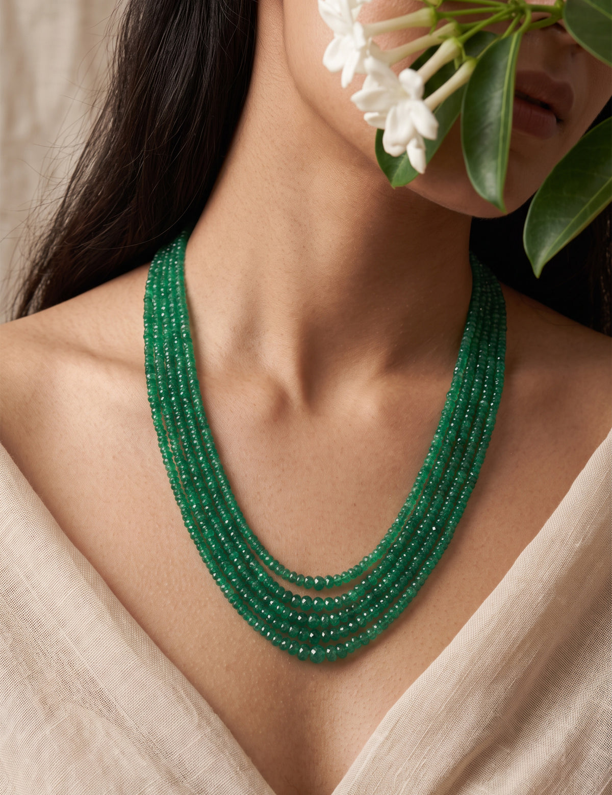 Emerald Beads Necklace