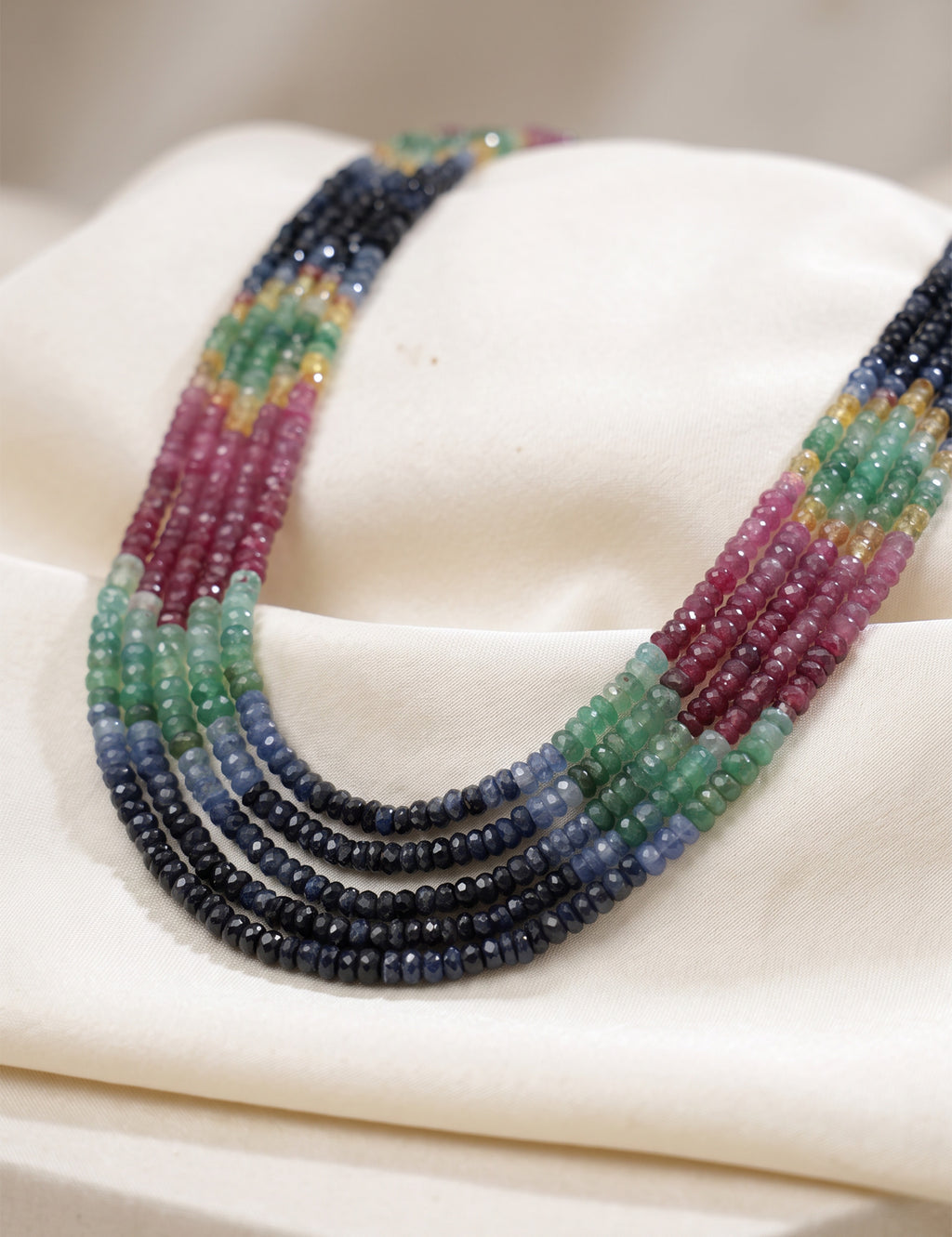 Multi Rainbow Beads Necklace