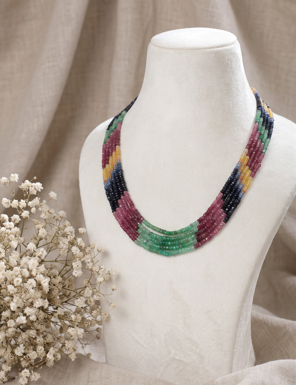 Multi Rainbow Beads Necklace