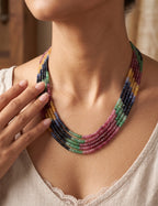 Multi Rainbow Beads Necklace