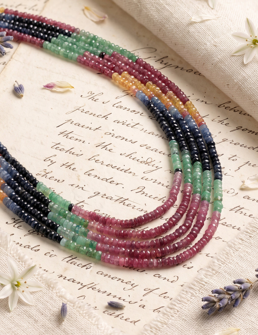 Multi Rainbow Beads Necklace