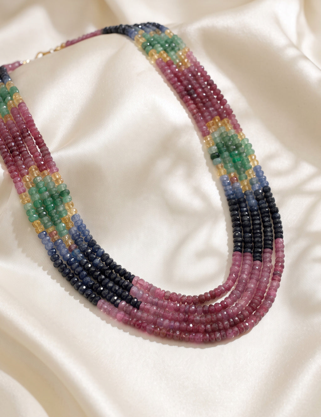 Multi Rainbow Beads Necklace