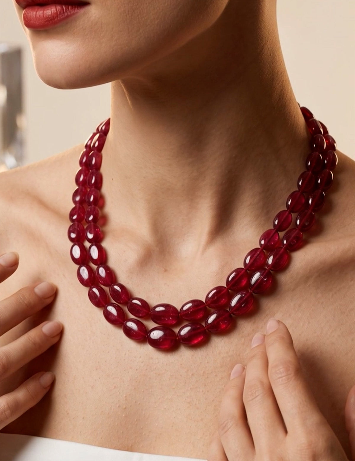 Ruby Beads Necklace