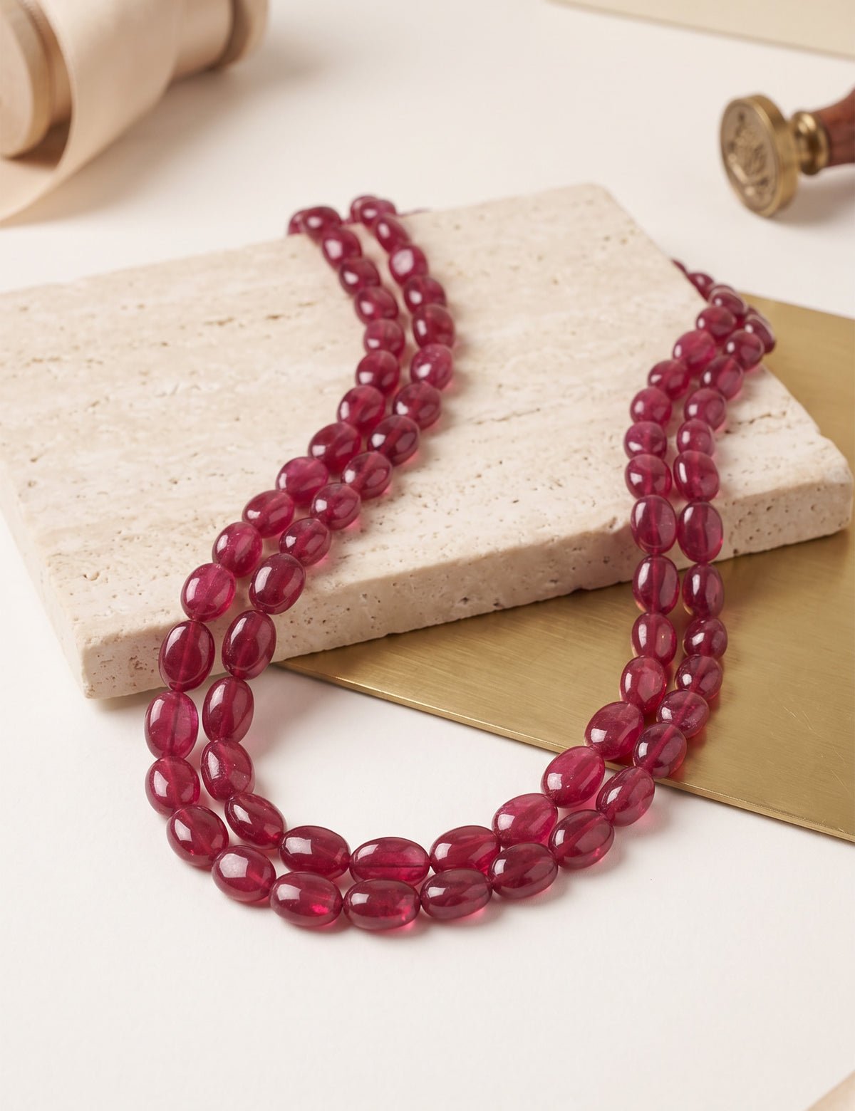 Ruby Beads Necklace