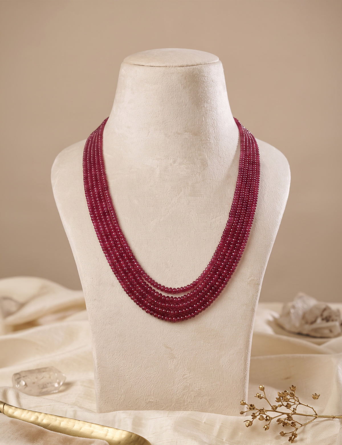 Ruby Beads Necklace