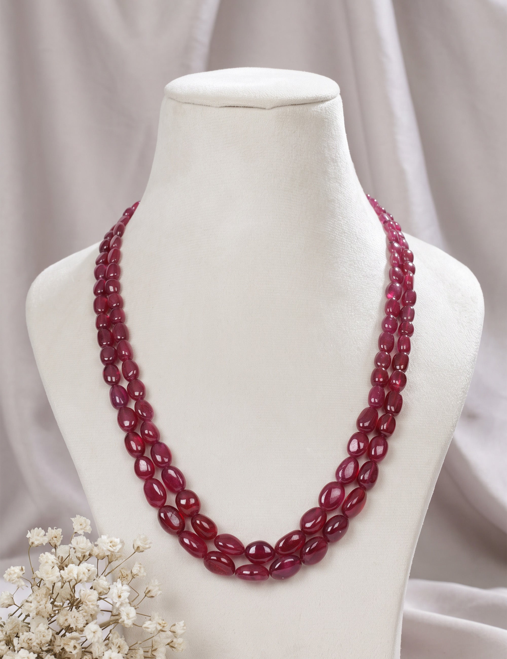Ruby Beads Necklace