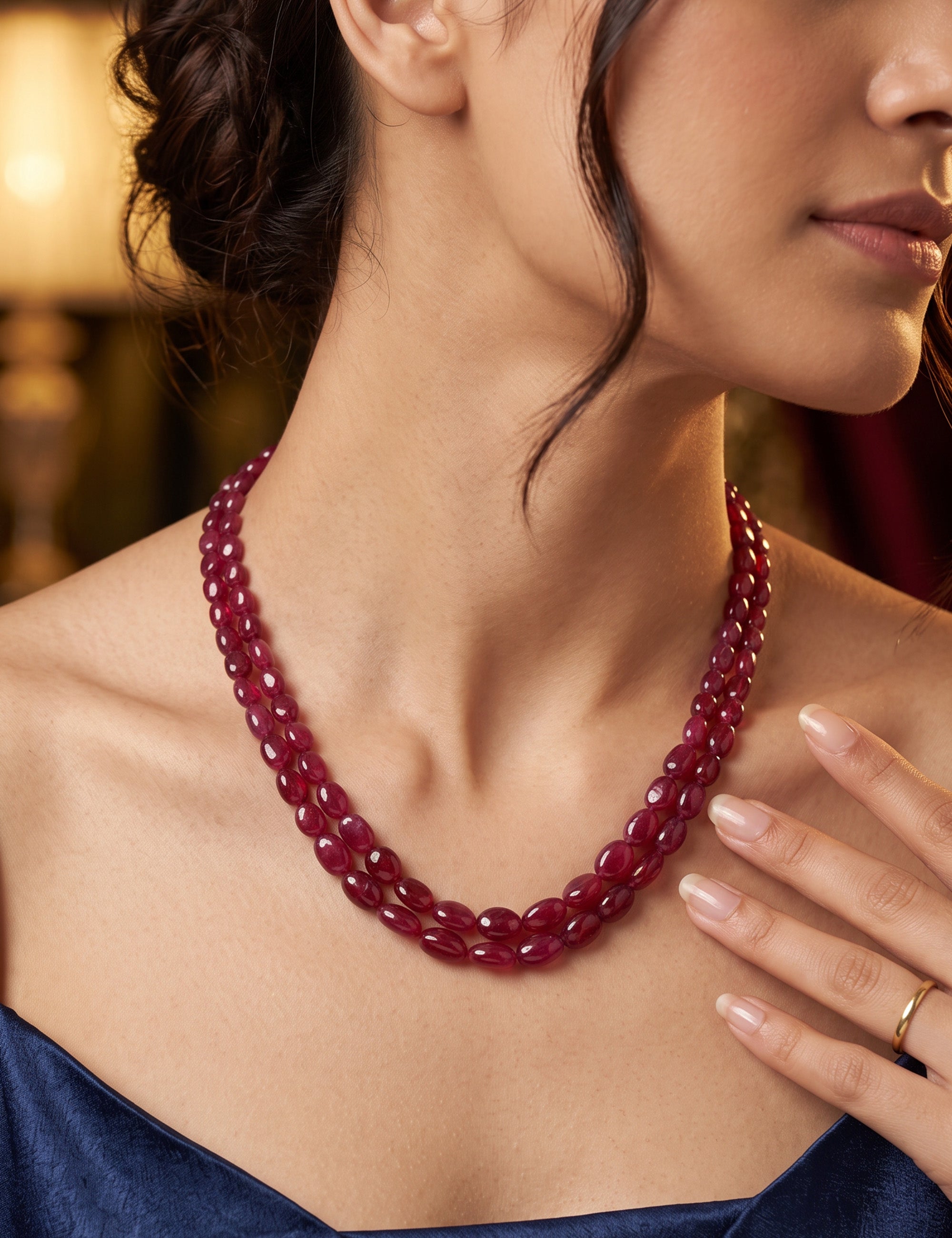 Ruby Beads Necklace
