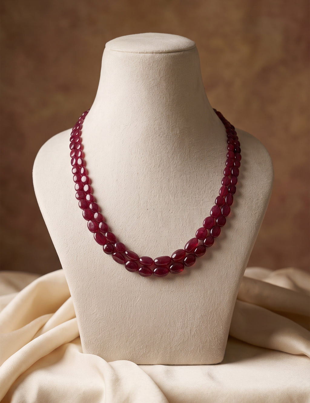 Ruby Beads (Mani) Necklace
