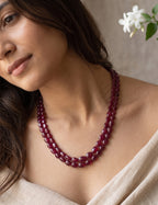 Ruby Beads (Mani) Necklace