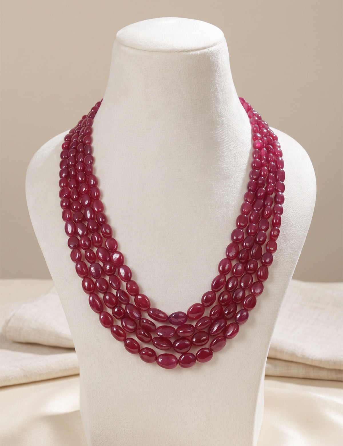 Ruby Beads (Mani) Necklace