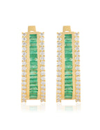 Emerald and Diamond Earring