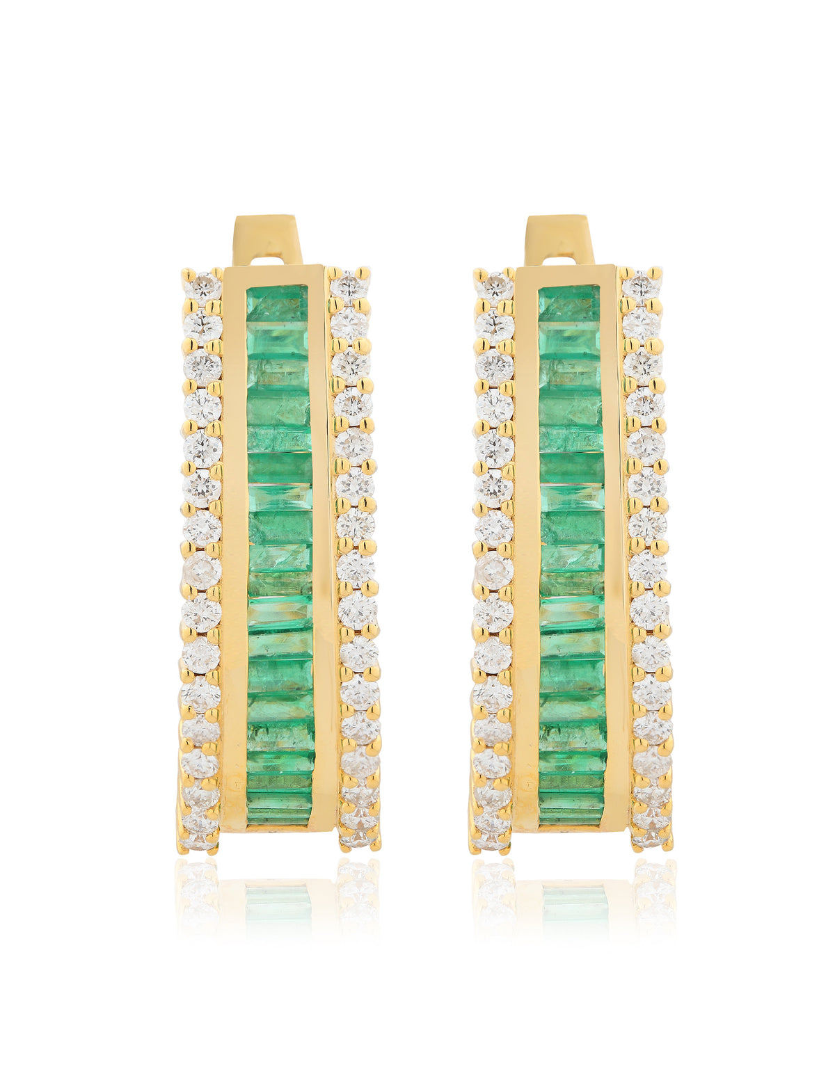Emerald and Diamond Earring