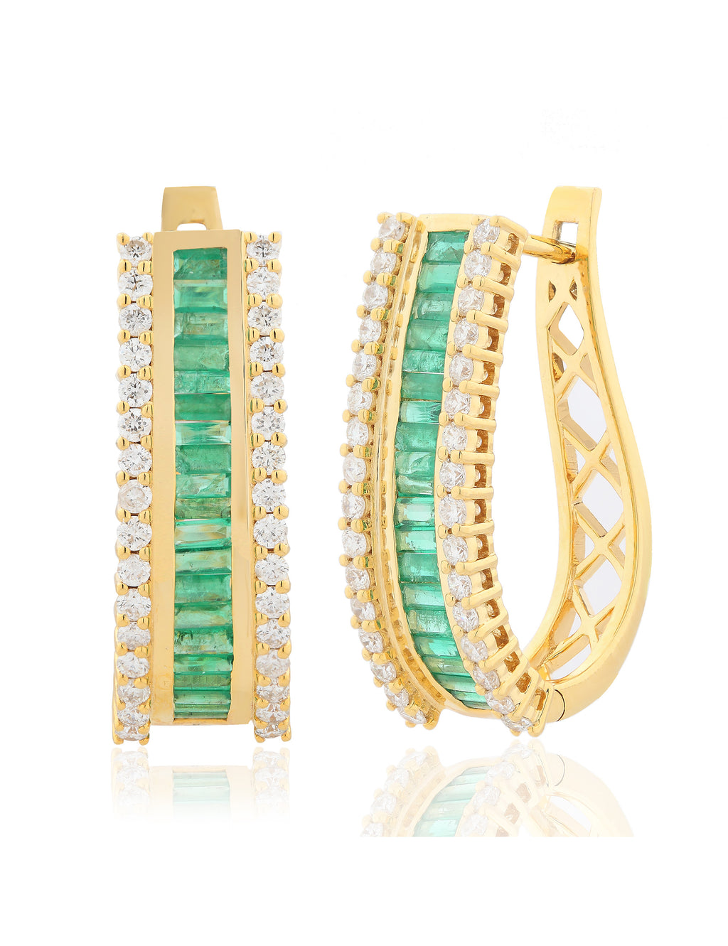 Emerald and Diamond Earring