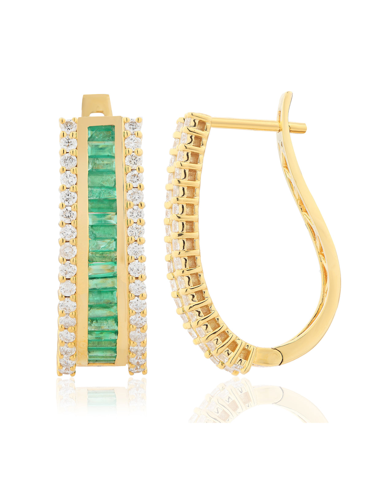 Emerald and Diamond Earring