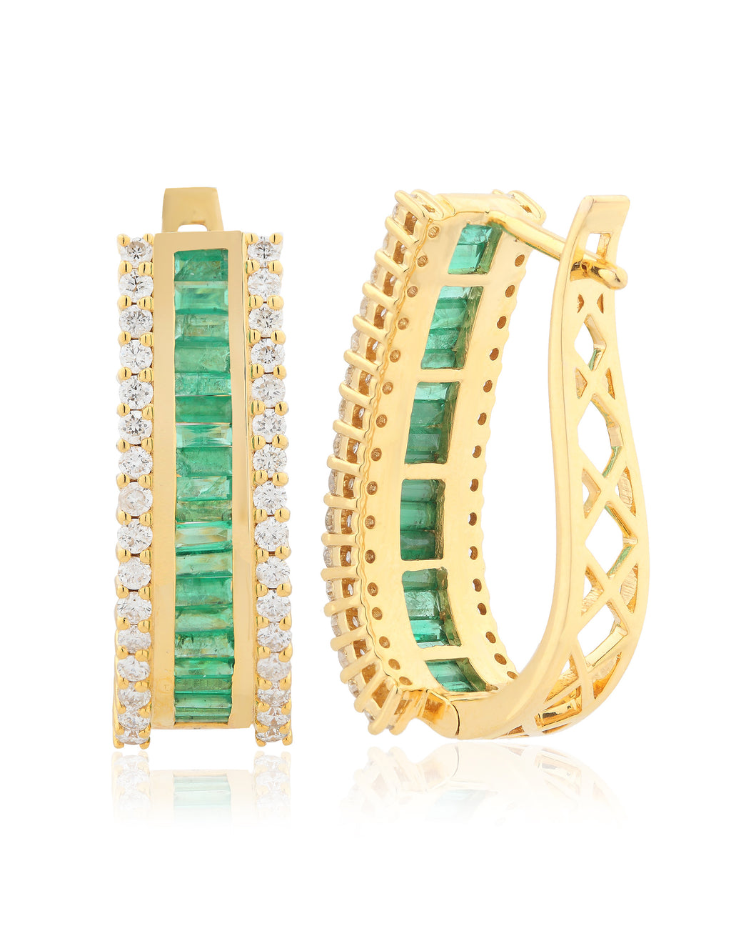 Emerald and Diamond Earring