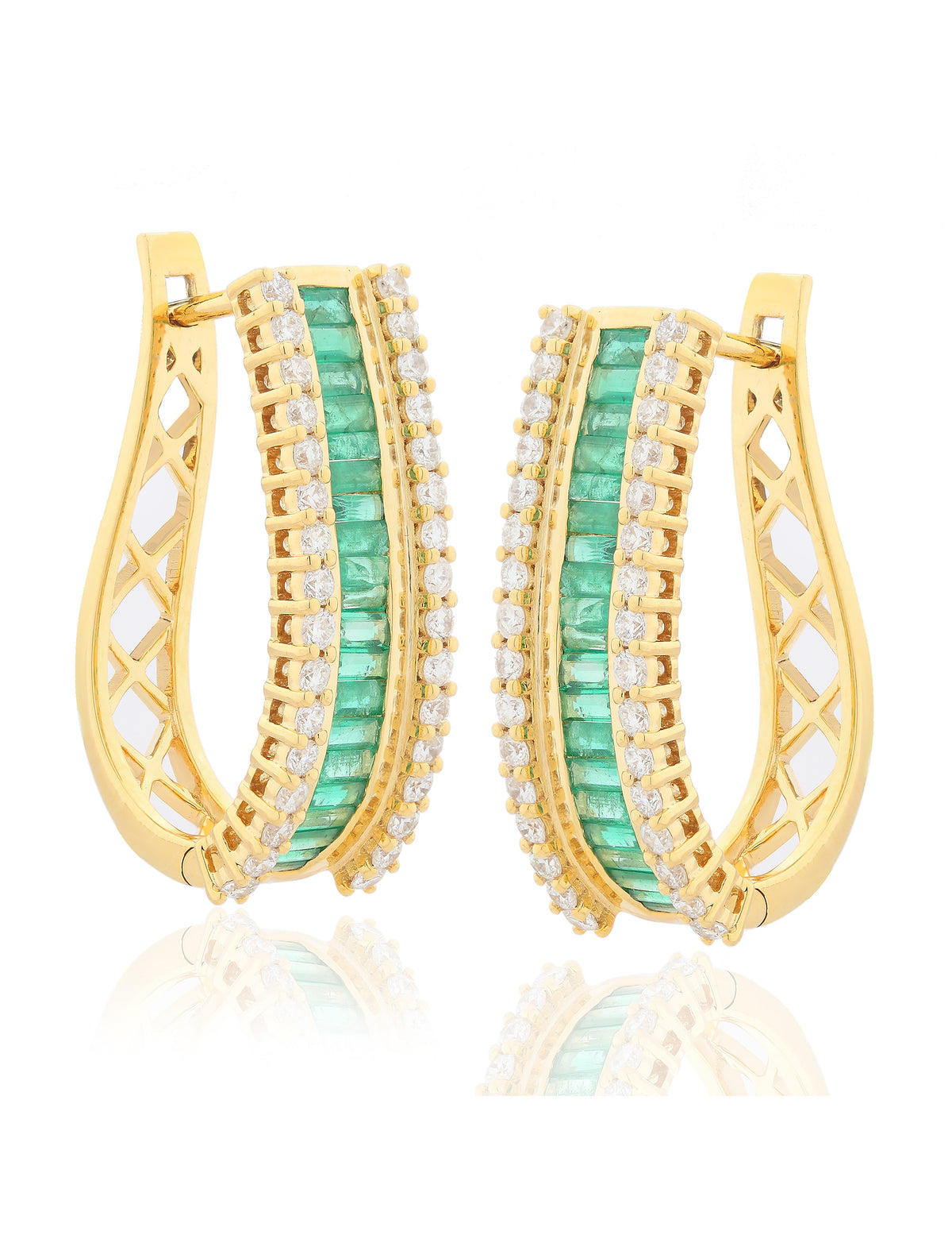 Emerald and Diamond Earring