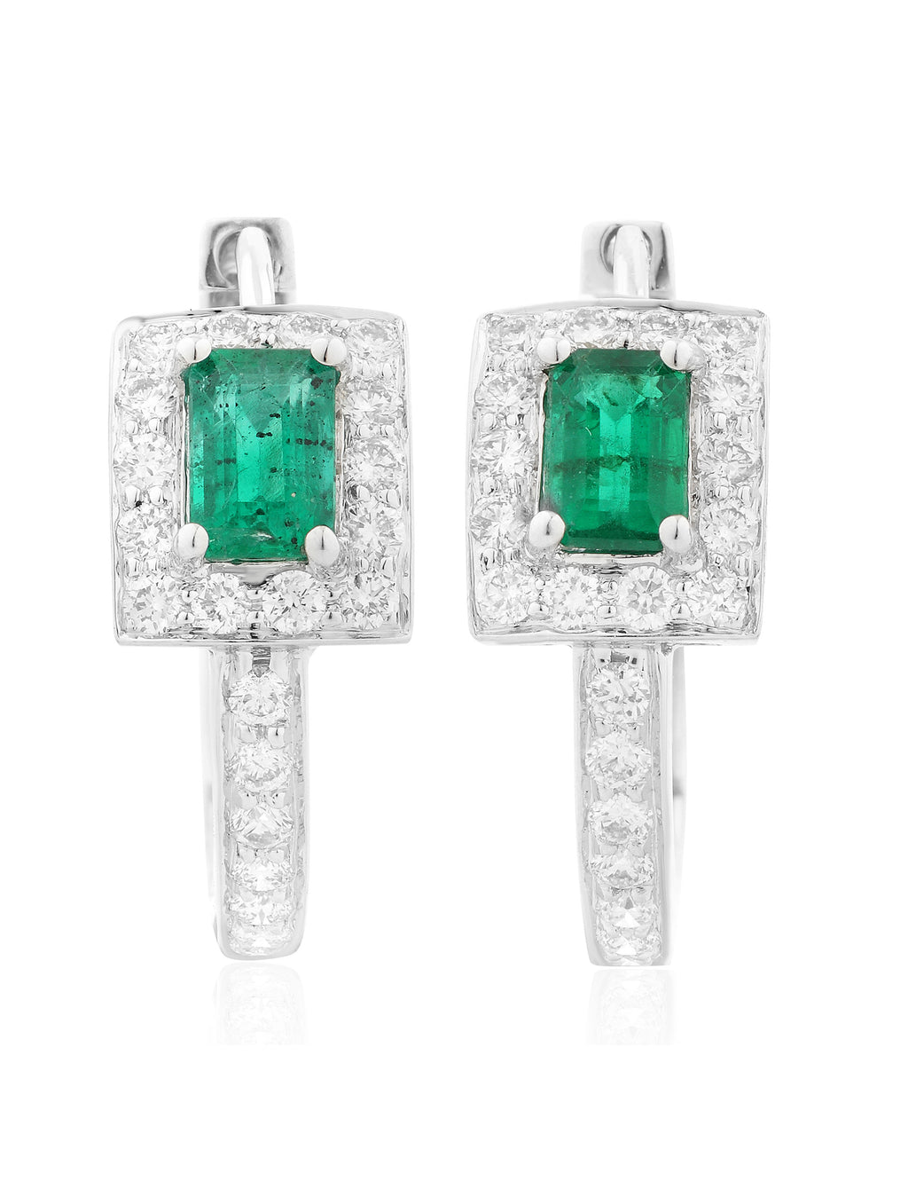 Emerald and Diamond Earring