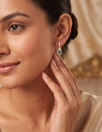 Emerald and Diamond  Earring