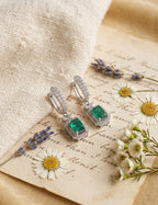 Emerald and Diamond  Earring