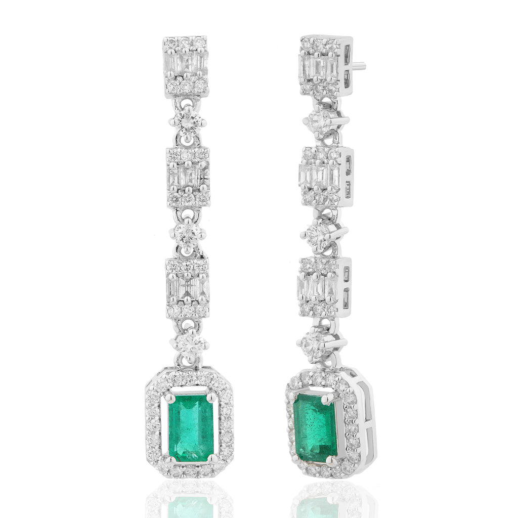 Emerald and Diamond Earring
