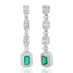 Emerald and Diamond Earring