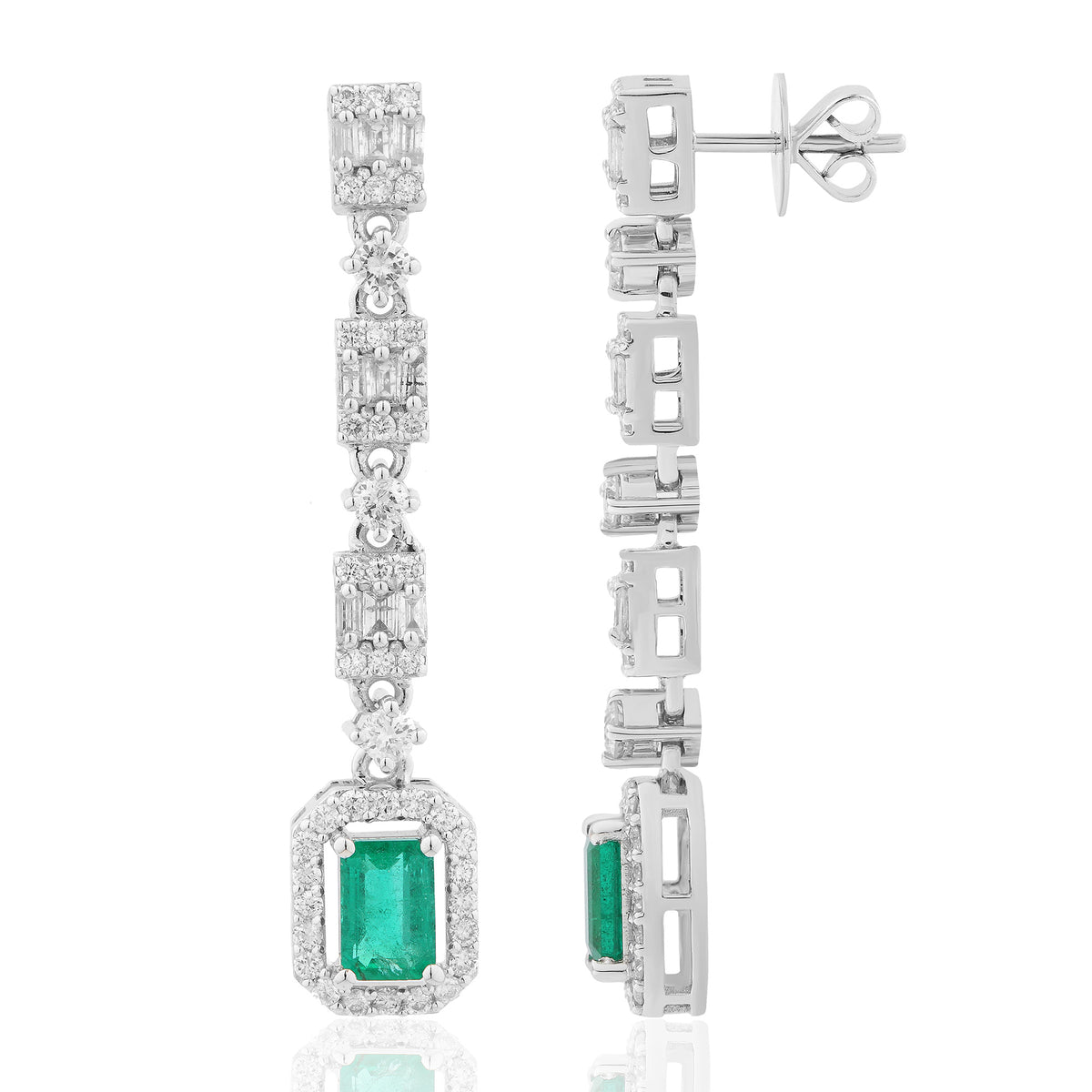 Emerald and Diamond Earring