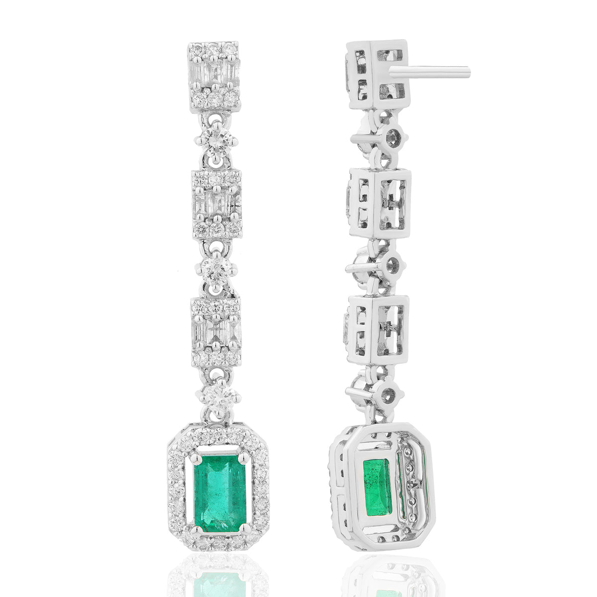 Emerald and Diamond Earring