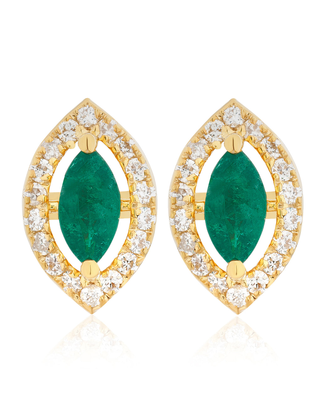 Emerald and  Diamond Earring