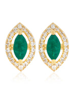 Emerald and  Diamond Earring