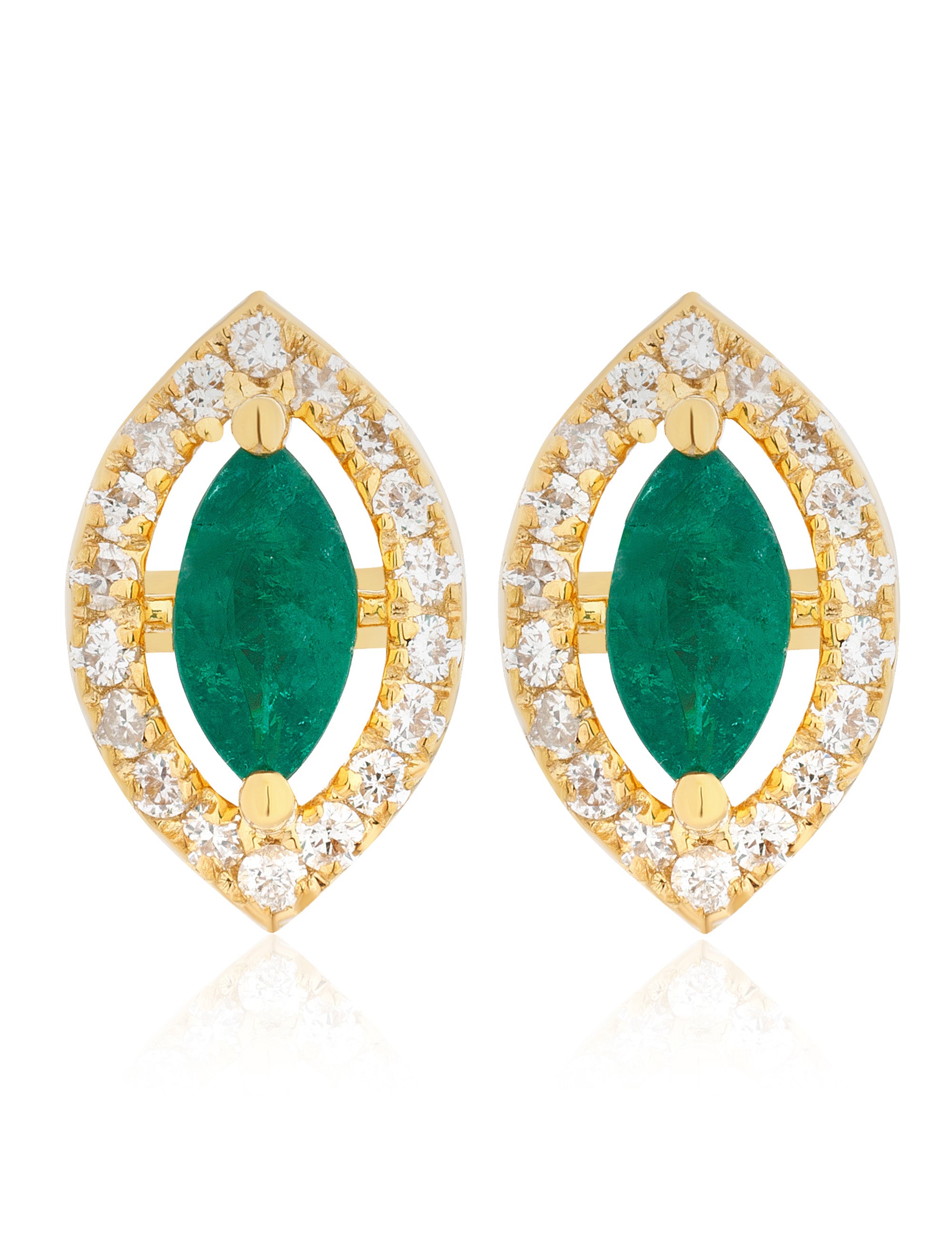 Emerald and  Diamond Earring