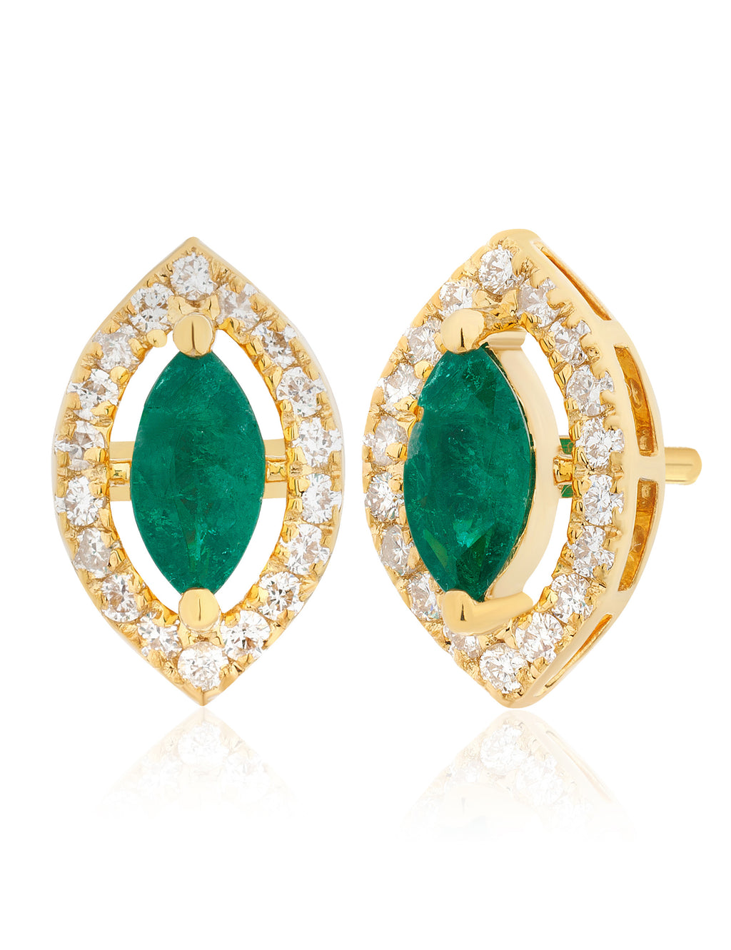 Emerald and  Diamond Earring