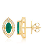 Emerald and  Diamond Earring