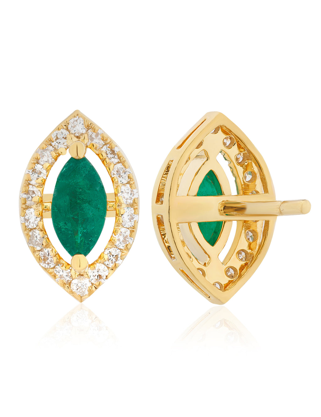 Emerald and  Diamond Earring