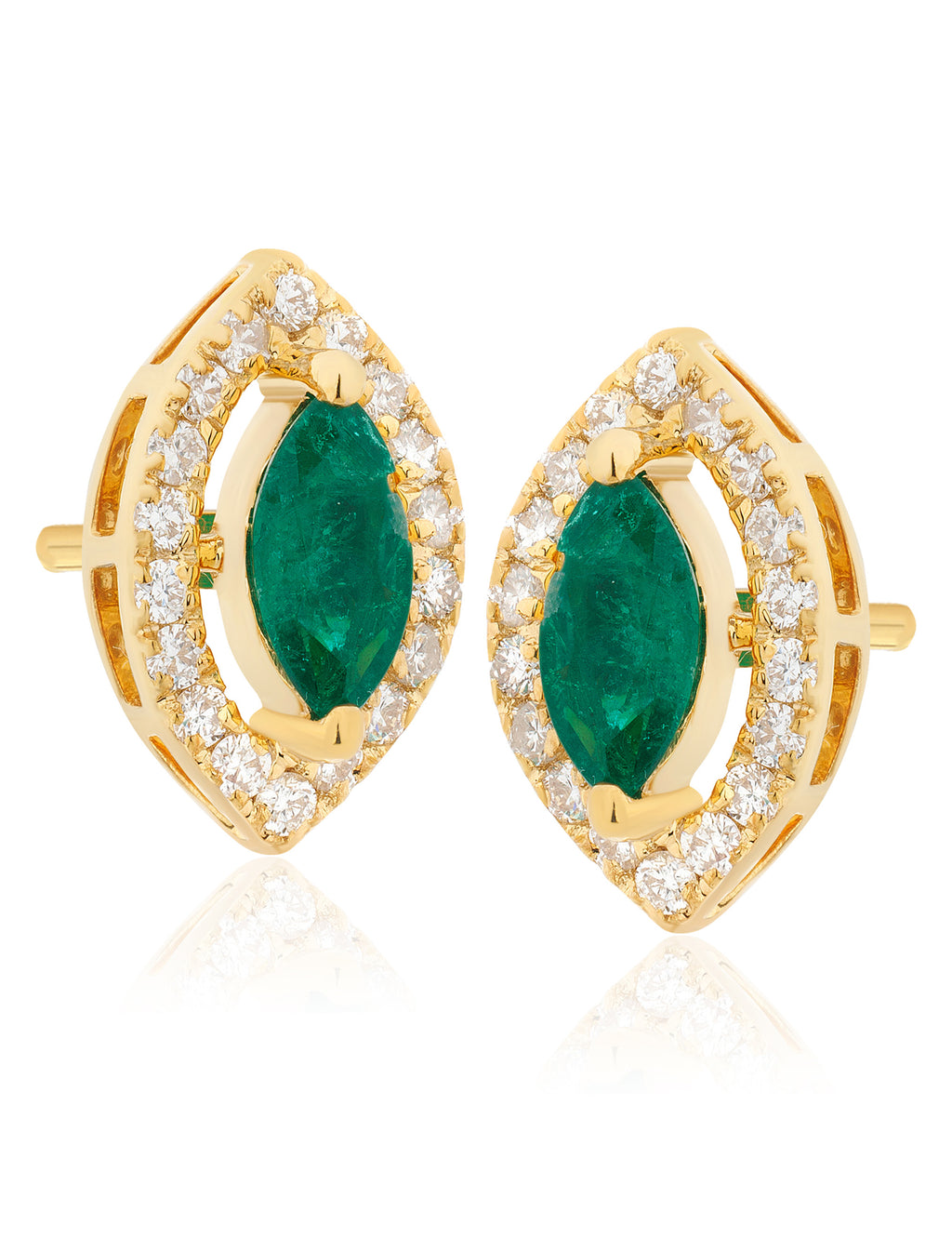 Emerald and  Diamond Earring