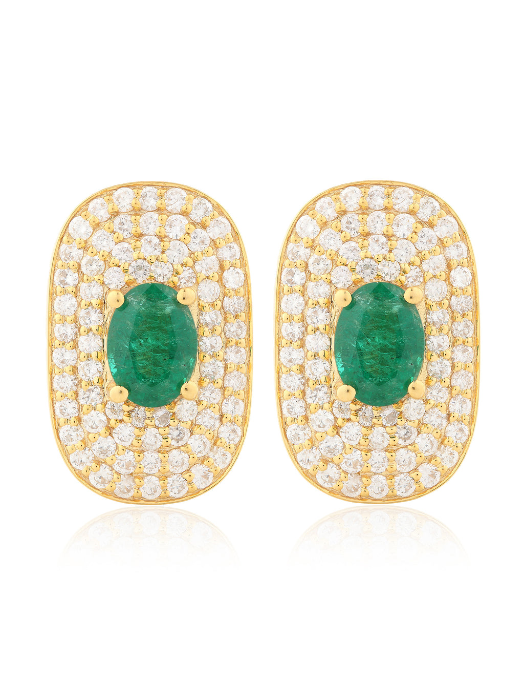 Emerald  and Diamond  Earring