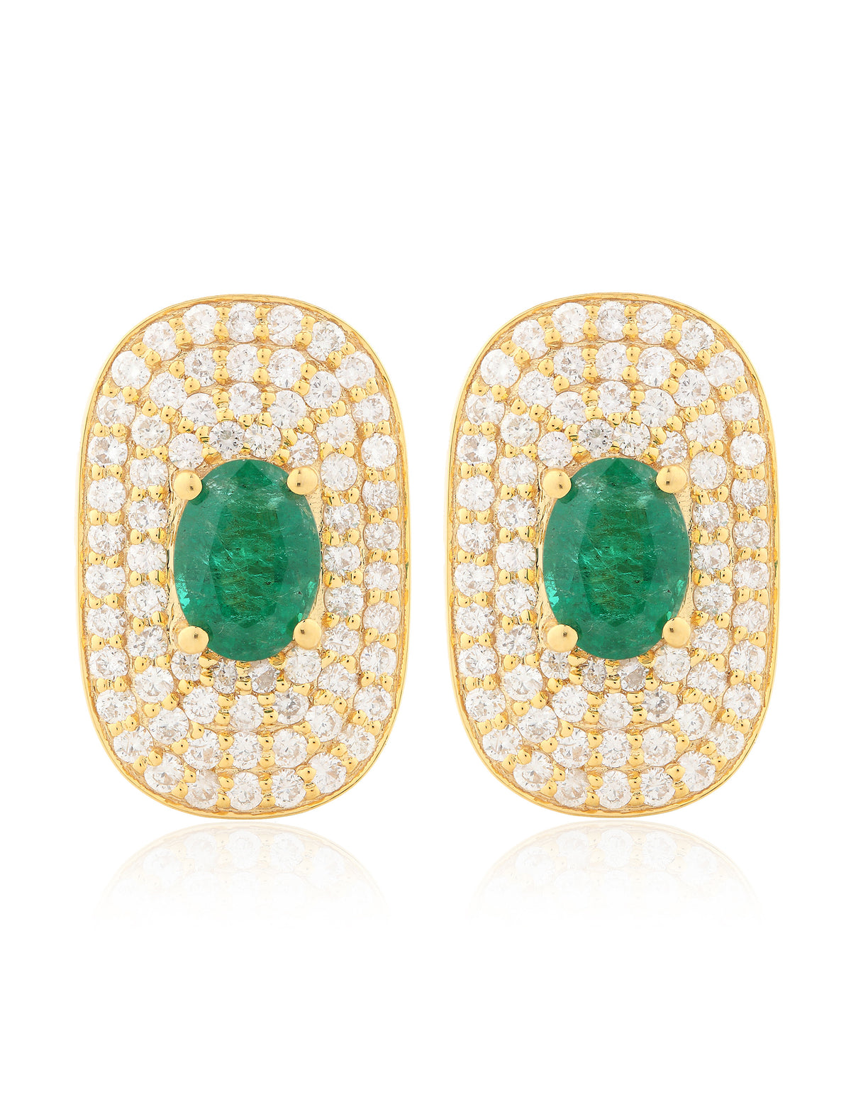 Emerald  and Diamond  Earring