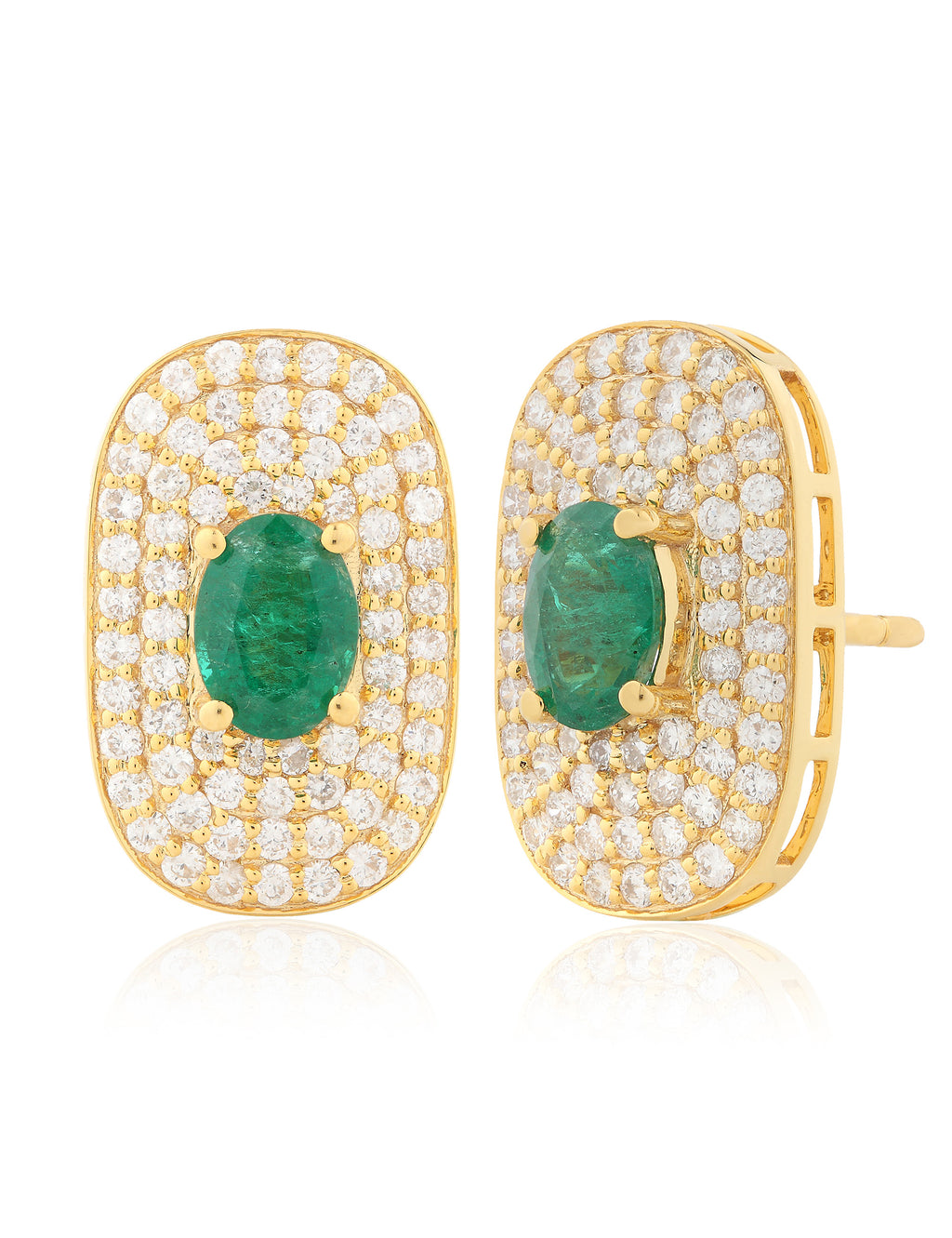 Emerald  and Diamond  Earring