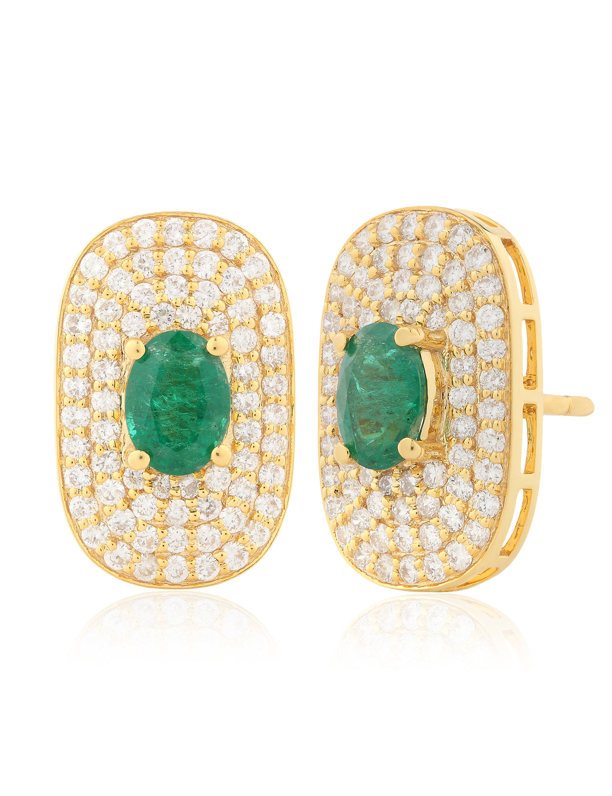 Emerald  and Diamond  Earring
