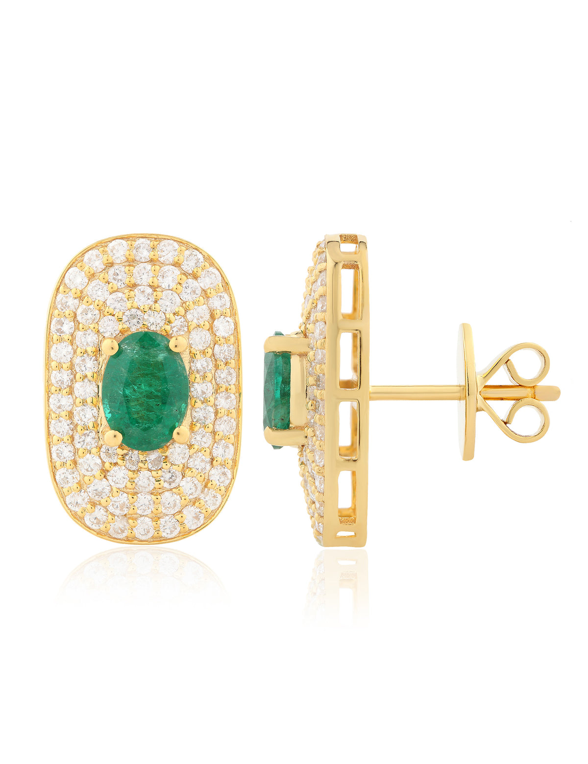 Emerald  and Diamond  Earring