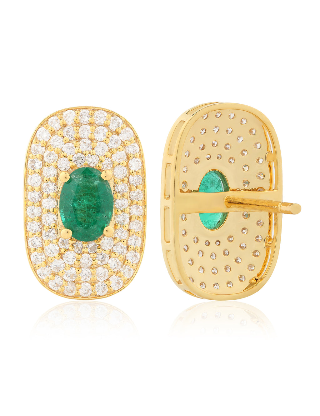 Emerald  and Diamond  Earring