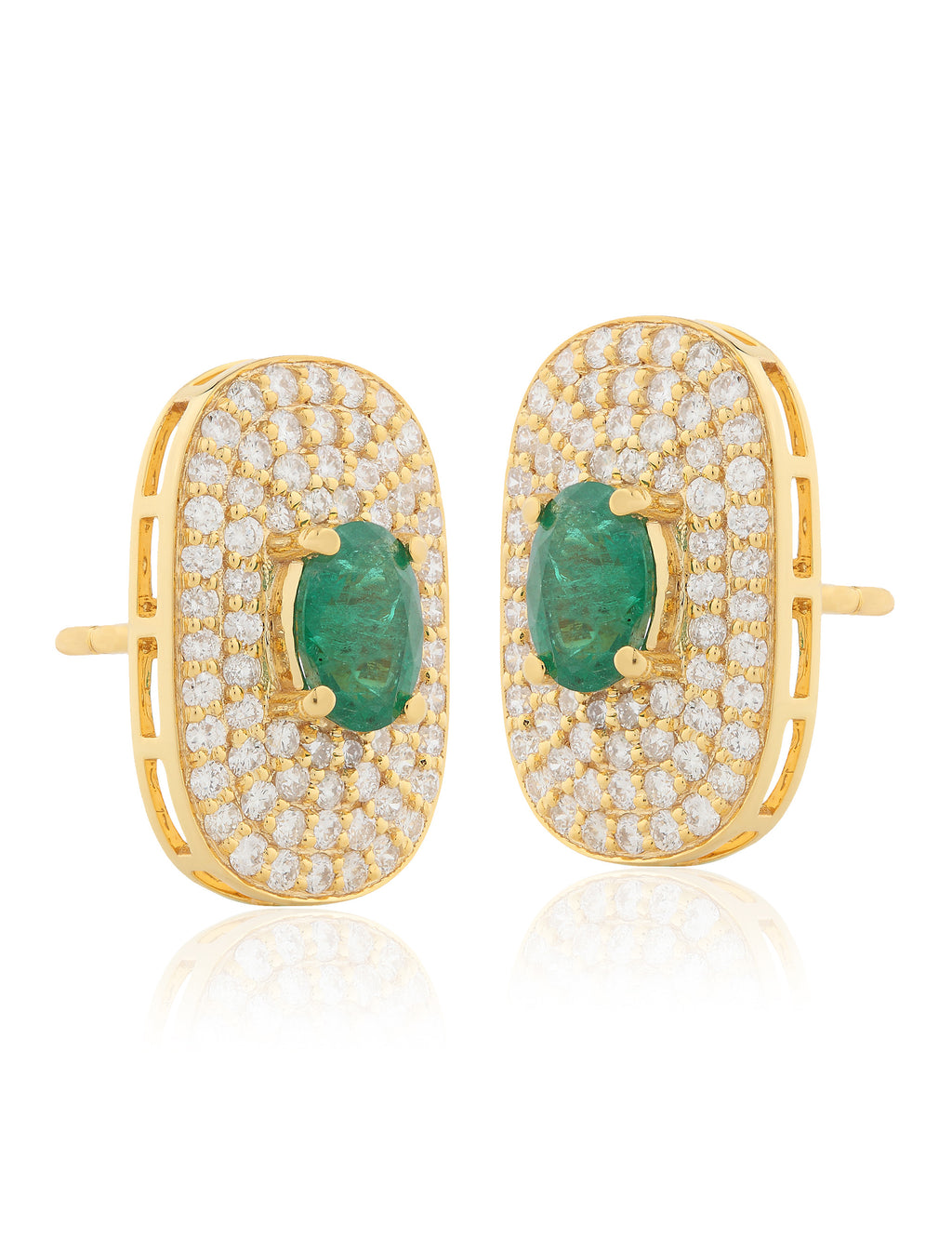 Emerald  and Diamond  Earring