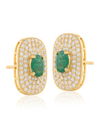 Emerald  and Diamond  Earring
