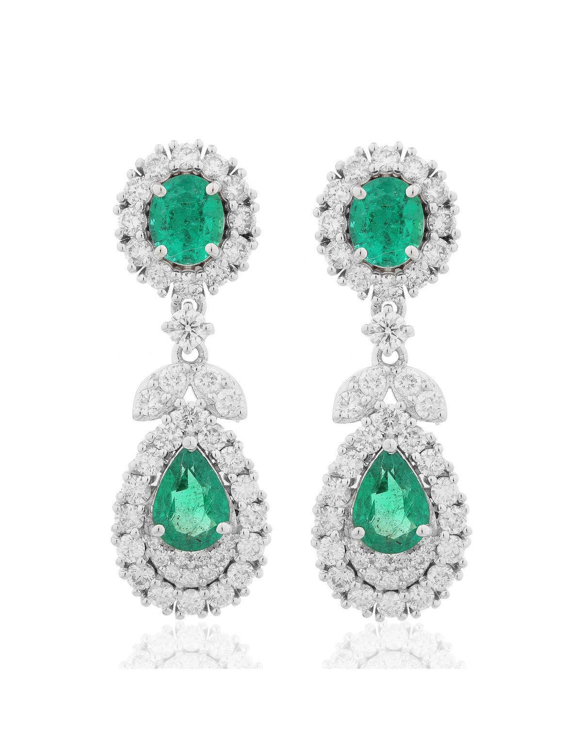 Emerald and Diamond Earring
