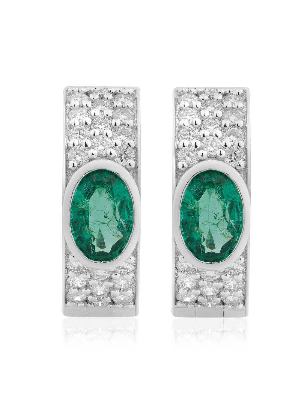 Emerald and Diamond  Earring