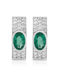 Emerald and Diamond  Earring