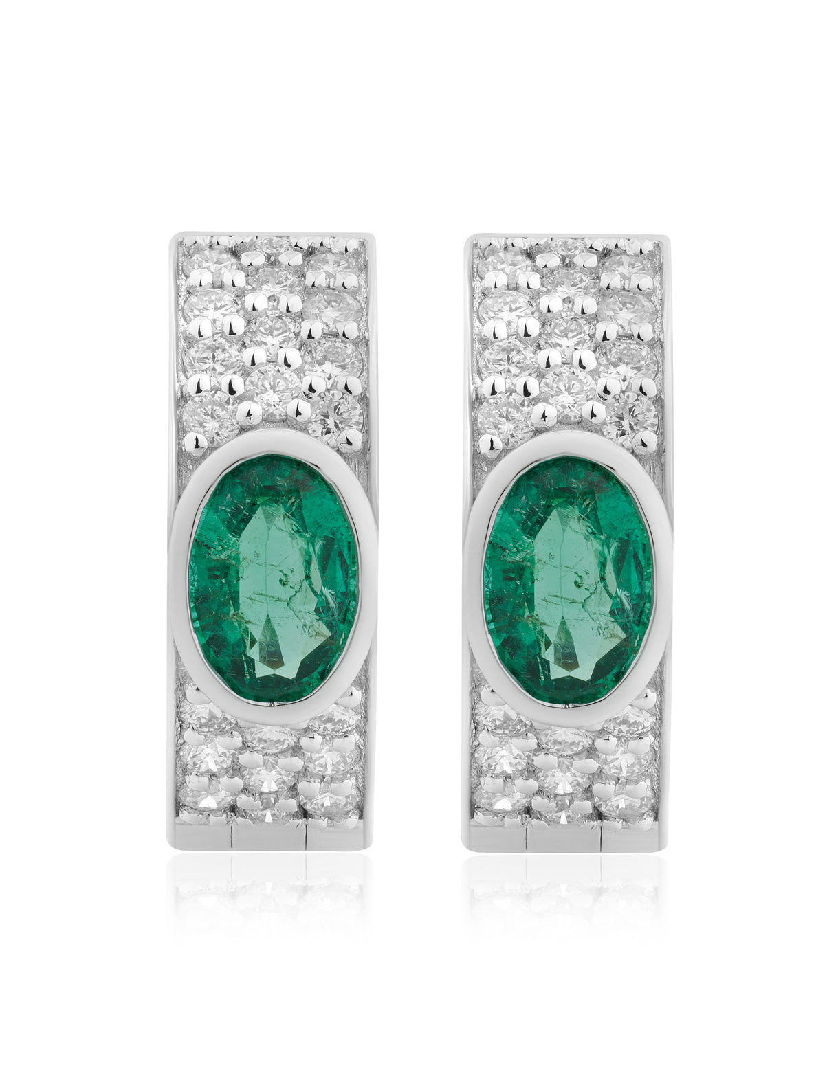 Emerald and Diamond  Earring