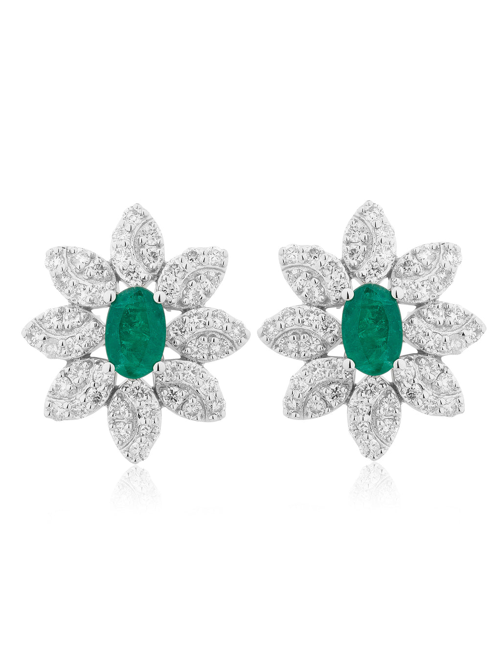 Emerald and  Diamond Earring