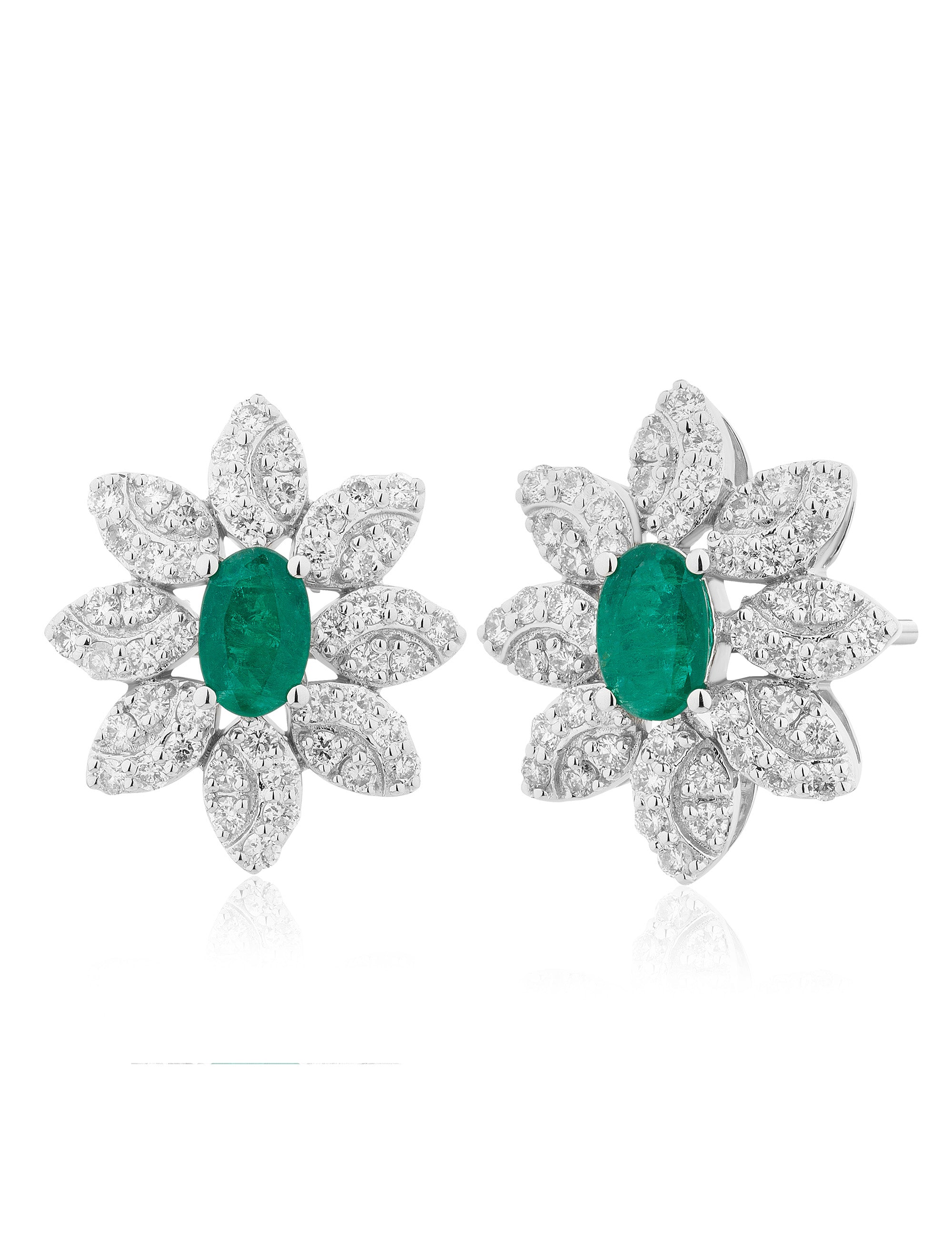Emerald and  Diamond Earring
